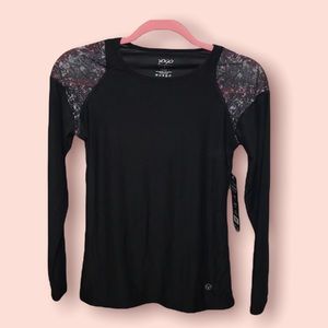 Brand NWT Long Sleeve Shirt with Sheer Shoulder.